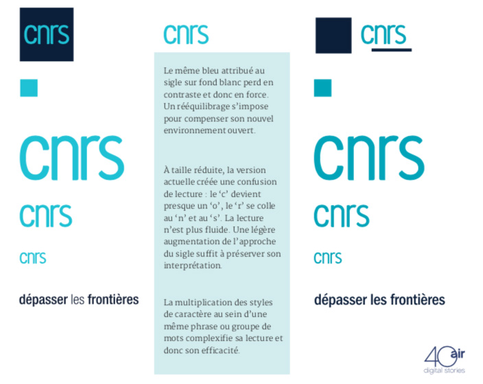 Proposition d'identité visuelle pour le CNRS
