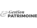 logotype Gestion & Patrimoine noir et blanc, logo