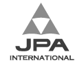 logotype JPA International noir et blanc, logo