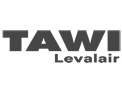 logotype Tawi Levallair noir et blanc, logo